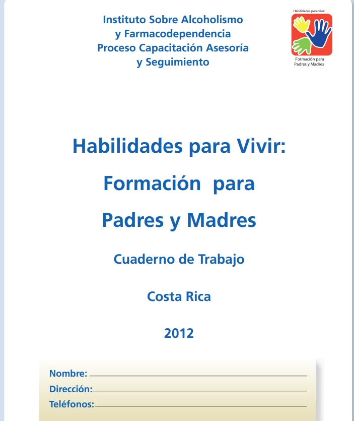 Portada documentos Habilidades para vivir - padres 